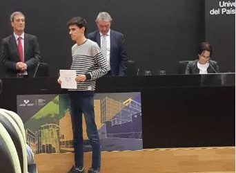 Pablo García Díaz, premio al mejor expediente de 1º Ingeniería Civil